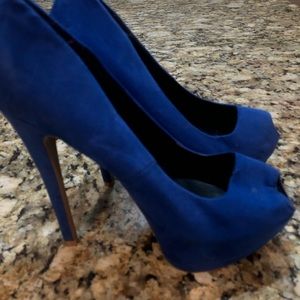 Blue Suede heels